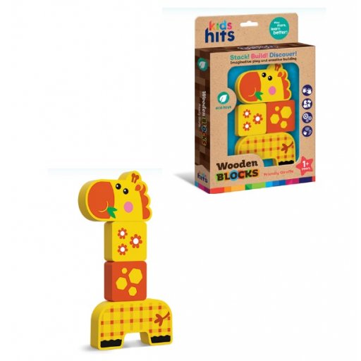 Дерев'яна іграшка Kids hits жирафа 4 деталі кор. 18,5*27,9*3 см /40/