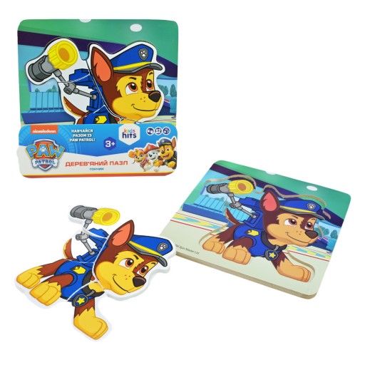 Дерев'яна іграшка KidsHits Paw Patrol пазли-вкладиші у плівці 14,8*14,8*0,6 см /100/