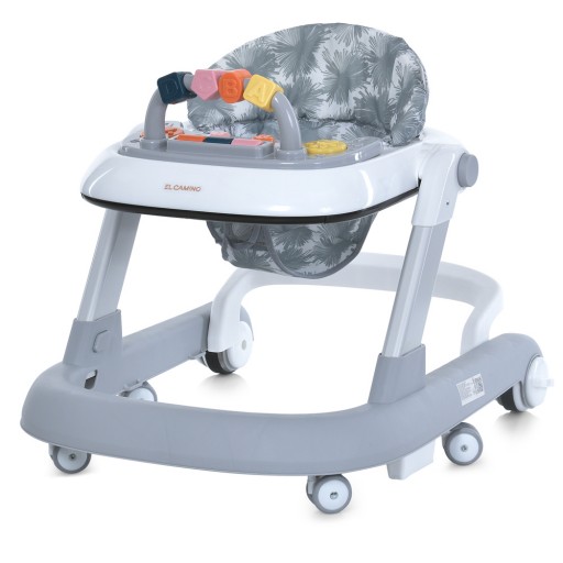 Ходунки ME 1163 MULTIWAY Gray (1шт) 2в1 муз., пушер, колеса 6шт, муз, світло, на бат-ці, в кор, сірий