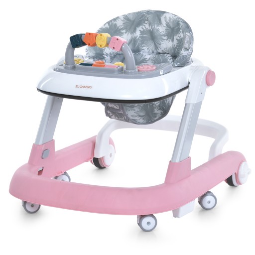 Ходунки ME 1163 MULTIWAY Pink (1шт) 2в1 муз., пушер, колеса 6шт, муз, світло, на бат-ці, в кор, рожевий