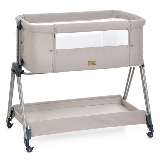 Приставне ліжко ME 1179 HARMONY Taupe Beige (1шт) дитяче, 4кол., матрас, гойдалка, ремені, беж