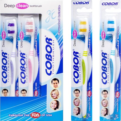 Зубні щітки "Cobor" 19см Е-923 12 шт. в уп. //