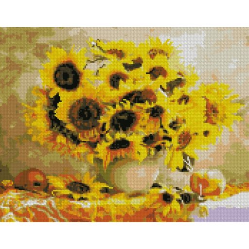 Алмазна картина FA40110 "Соняшники у вазі", розміром 40х50 см