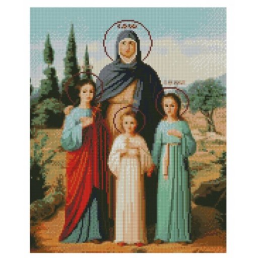 Алмазна картина FA40822 "Віра, Надія, Любов та їх мати Софія", розміром 40х50 см