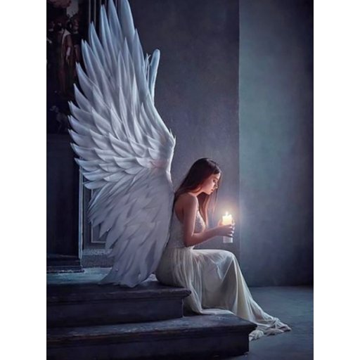 Набір для творчості алмазна картина Дівчина-ангел Strateg розміром 30х40 см кр (HX470)