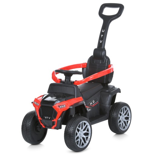 Квадроцикл M 4803EL-3 (1шт) 2в1, кат.-толок., батьківс.ручка, 1*6VAH, 1*25W, муз,світло,USB,EVA,шкіра,червоний