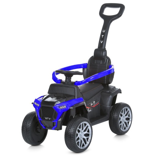 Квадроцикл M 4803EL-4 (1шт) 2в1, кат.-толок., батьківс.ручка, 1*6VAH, 1*25W, муз,світло,USB,EVA,шкіра,синій