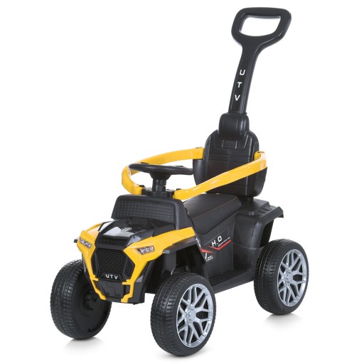 Квадроцикл M 4803EL-6 (1шт) 2в1, кат.-толок., батьківс.ручка, 1*6VAH, 1*25W, муз,світло,USB,EVA,шкіра,жовтий
