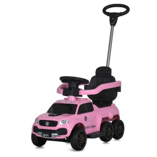 Каталка-толокар M 5900EL-8 (1шт) 2в1(с батьк.ручкой), BLUETOOTH, MP3, USB, EVA, музика, світло, шкіра, рожевий