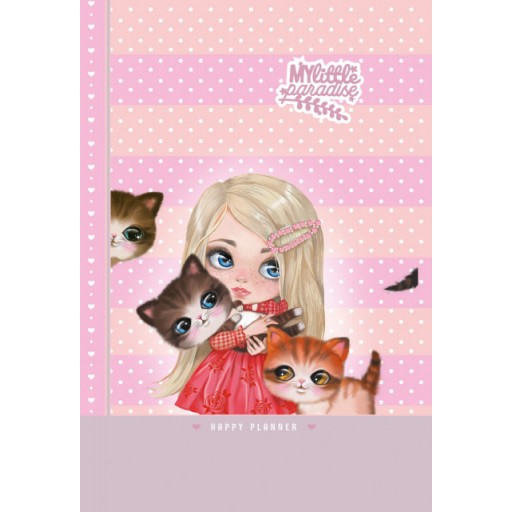Блокнот "HAPPY PLANNER", 70г,7БЦ,мат.лам.,виб.лак,гліттер,135х197мм,96арк.,блок англ.диз.21473