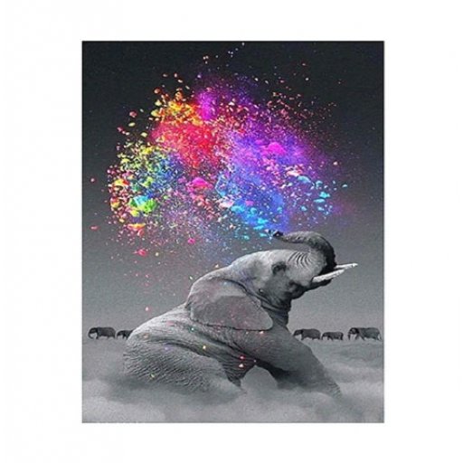 Алмазна картина FA40382 «Слон у фарбах», розміром 40х50 см