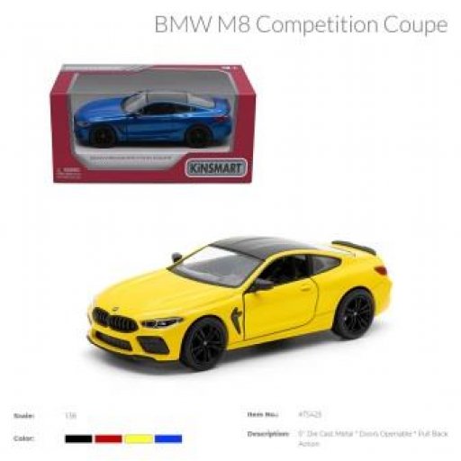 Модель легкова BMW M8 COMPETITION COUPE 5'' KT5425W метал.інерц.відкр.дв.4кол.кор./96/
