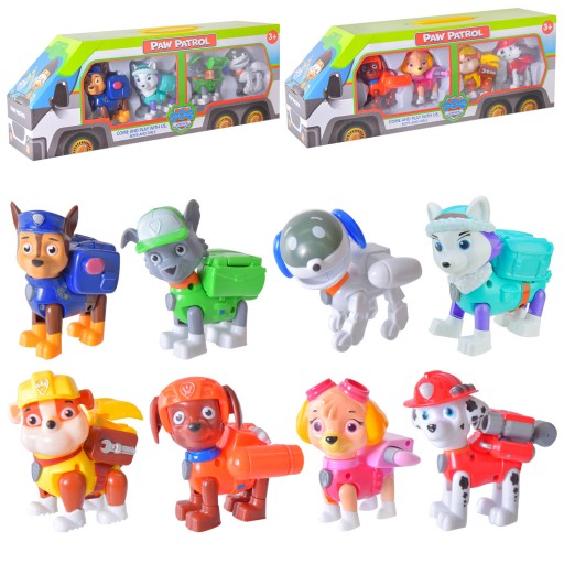 Набір ігровий Paw Patrol 2в. по 4 героя в наборі по 10,5 см, кор. 41*10*15см /36-2/