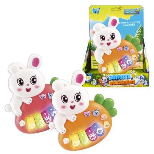 Піаніно ЗАЙЧИК, "WToys", 2 кольори, українська мова., в кор. /120-2/