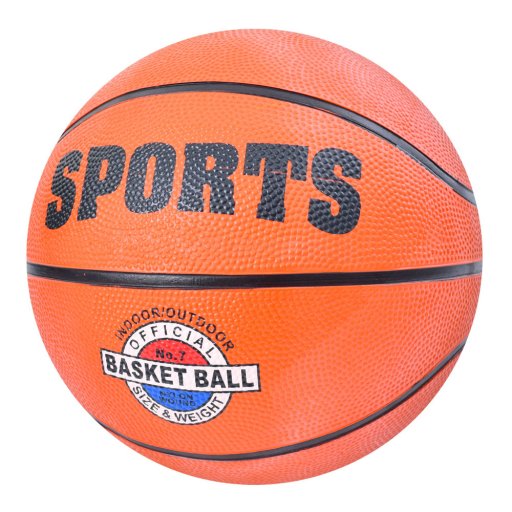 М'яч баскетбольний розмір7, гума, 580-600г, 12 панелей, 1колір, сітка, в п/е /30/