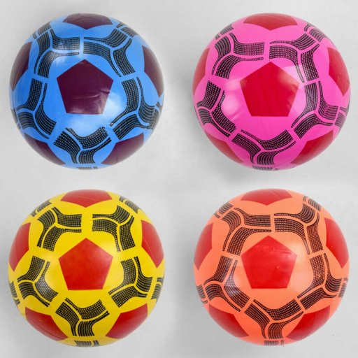 М'яч гумовий 4 кольори, розмір 9", вага 60 грамів /500/