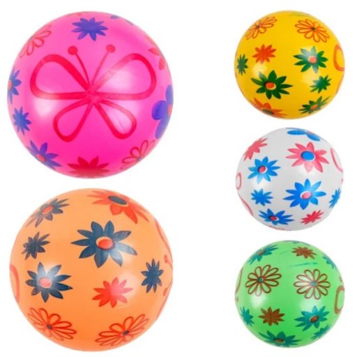 М'яч дитячий 5 кольорів, діаметр 17 см, вага 60 грам /500/