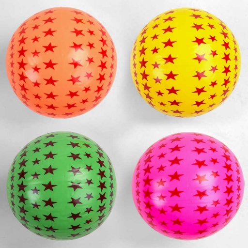 М'яч гумовий 4 кольори, діаметр 20 см, вага 60 грамів /500/