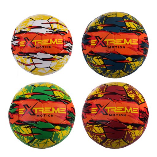М'яч футбольний Extreme Motion №5,PAK PU,410 гр,руч.зшивка,камера PU,MIX 4 кольори,Пакистан /328