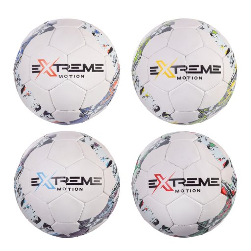 М'яч футбольний Extreme Motion №5,MICRO FIBER JAPANESE,435 гр,руч.зшивка вищого класу,камера PU,MIX 4 кольори,Пакистан /32/