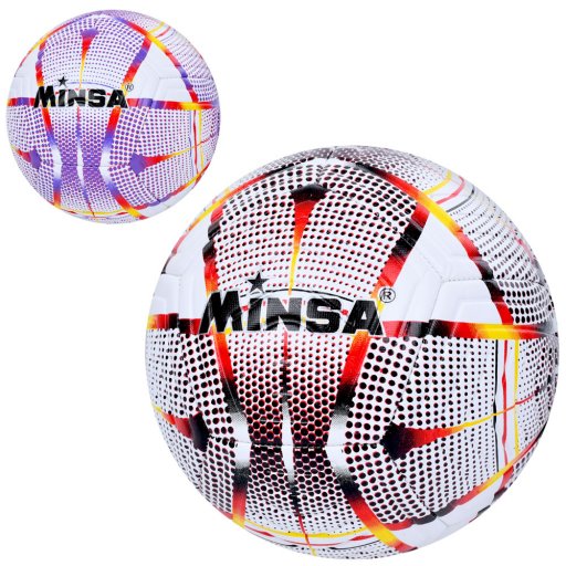 М'яч футбольний розмiр 5, TPE, 400-420г, ламiнований, 2кольори, в п/е /30/