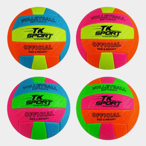 М'яч волейбольний "TK Sport", 4 види, вага 300 грамів, матеріал TPU, балон гумовий, МІКС ВИДІВ /60/