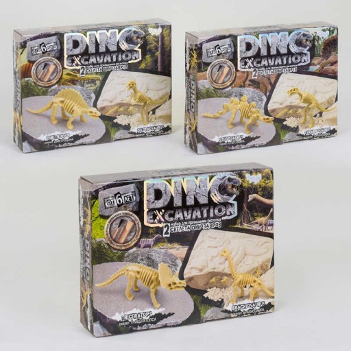 Набір для проведення розкопок "DINO EXCAVATION" динозаври укр (6) Danko Toys
