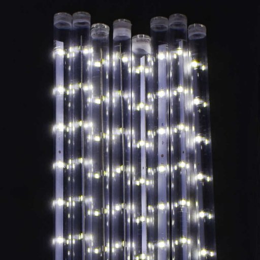 Гірлянда світлодіодна вулична "Бурулька" 320 лампочок, довж. проводу 3 метри, 8 плафонів, довж. лампочки 50 см, біле світло лампочок /50/