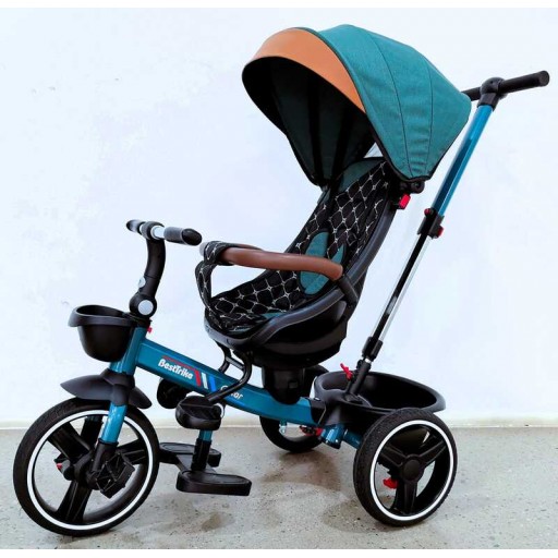Велосипед BestTrike "Oscar" ПОВОРОТНЕ СИДІННЯ, КЕРМО СКЛАДАЄТЬСЯ, КОЛЕСА З ПРОГУМОВАНИМ PU, КОШИК, ТЕЛЕСКОПІЧНА РУЧКА /1/