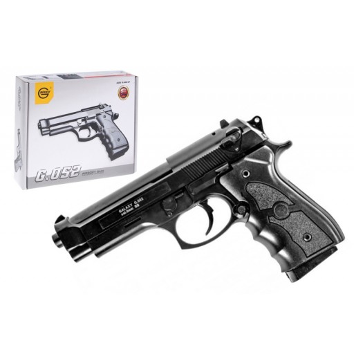 Пістолет пластиковий, страйкбольний Galaxy Beretta 92 на кульках, в кор. /36/