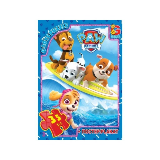 Пазли ТМ "G-Toys" із серії "Paw Patrol" (Цуценячий патруль), 35 елементів