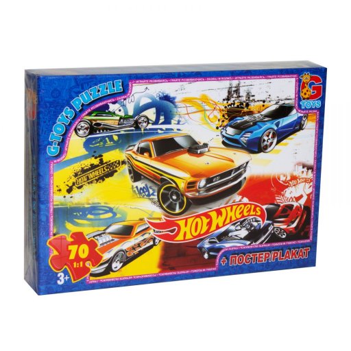 Пазли ТМ "G-Toys" із серії "Hot Wheels", 70 ел.