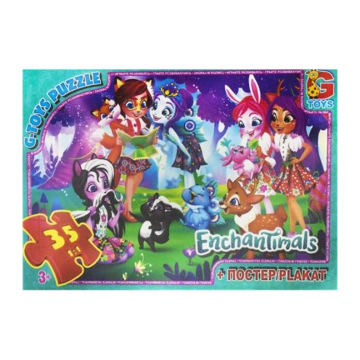 Пазли ТМ "G-Toys" із серії "Enchantimals", 35 ел.