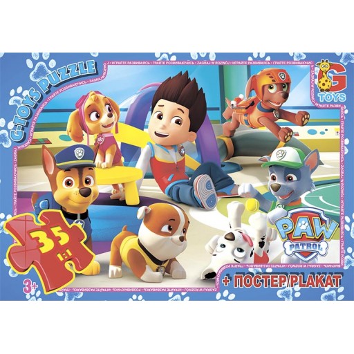 Пазли ТМ "G-Toys" із серії "Paw Patrol" (Цуценячий патруль), 35 ел.