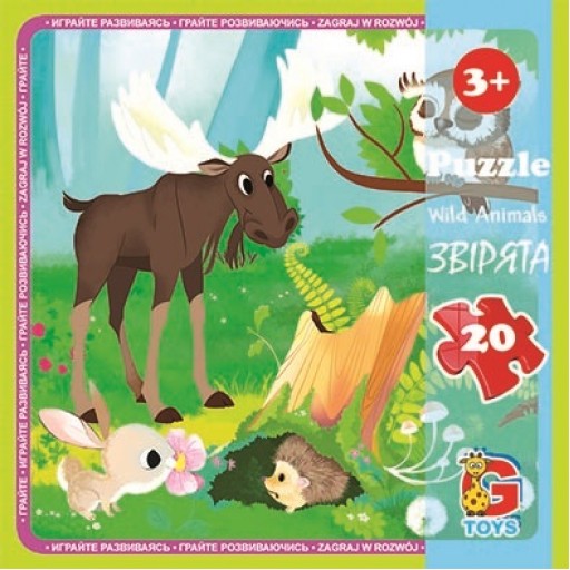 Пазли ТМ "G-Toys" із серії "Лісові мешканці", 20 ел.
