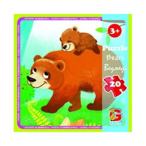 Пазли ТМ "G-Toys" із серії "Лісові мешканці", 20 ел.