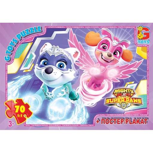 Пазли ТМ "G-Toys" із серії "Paw Patrol" (Цуценячий патруль), 70 ел.