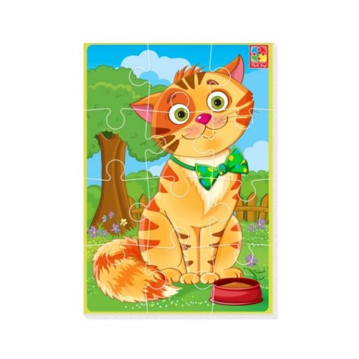 Гра розвиваюча Vladi Toys м'які пазли А5 Малюк зможе "Кіт" (укр)