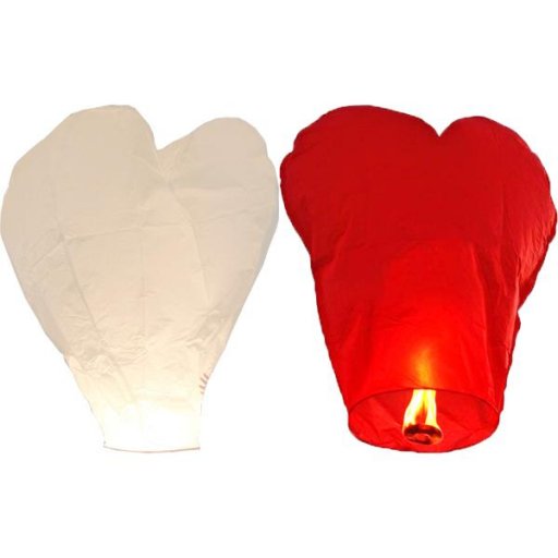 Небесний ліхтарик "Серце", висота кульки - 77 см /400/