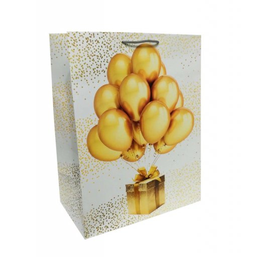 Пакет ламинированый 150грм, "Золотые шары", 29,5*40*20см 6 шт. в уп. //