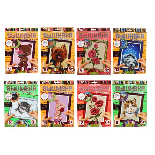 Набір для творчості "Вышивка крестиком по номерам" економ (20) Danko Toys