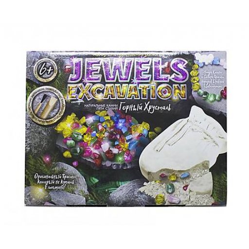 Набір для проведення розкопок "JEWELS EXCAVATION" камні рос.(6) Danko Toys