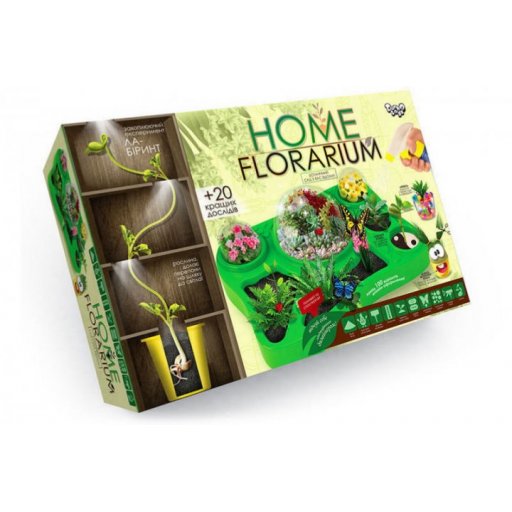 Безпечний освітній набір для вирощування рослин "HOME FLORARIUM" укр (5) Danko Toys