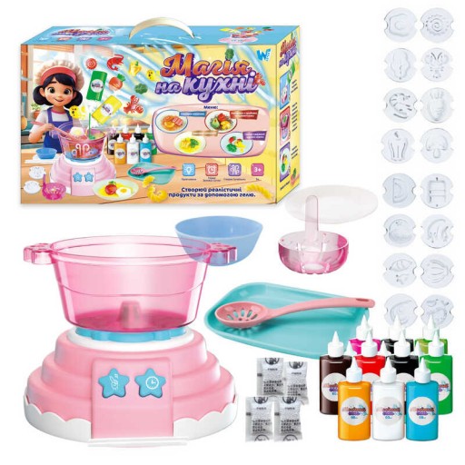 Набір для творчості "Магія на кухні" "WToys", аквагель, мультиварка, звук, підсвічування, форми, 10 гелів, кухонне приладдя, в кор. /12/