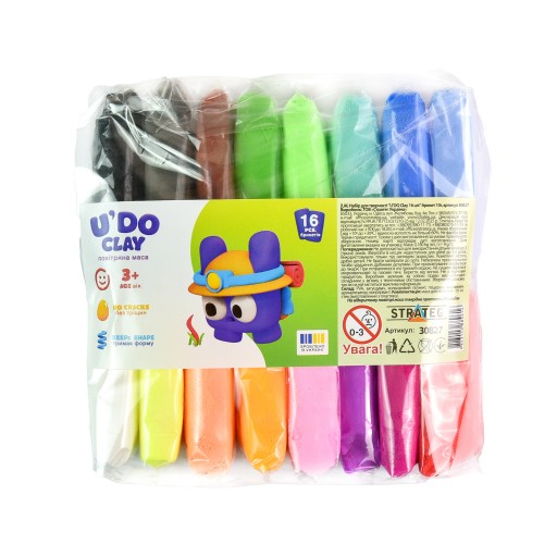 Набір для творчості "U'DO Clay 16 кольорів" 10г