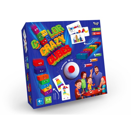 Настільна гра "Color Crazy Cubes" укр (10) Danko Toys