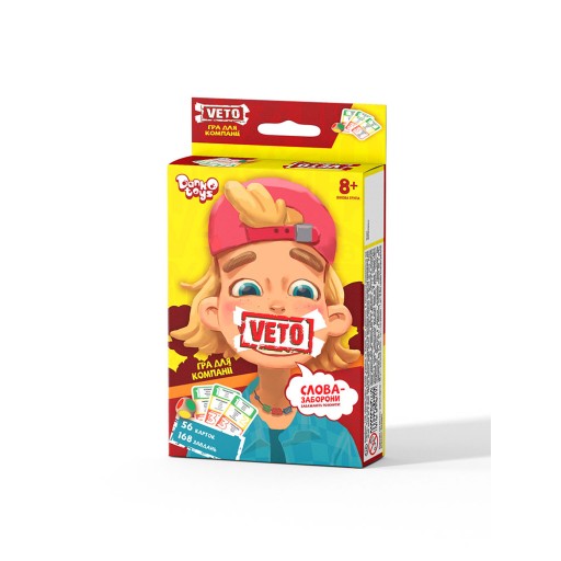 Настільна розважальна гра "VETO" міні укр (32) Danko Toys