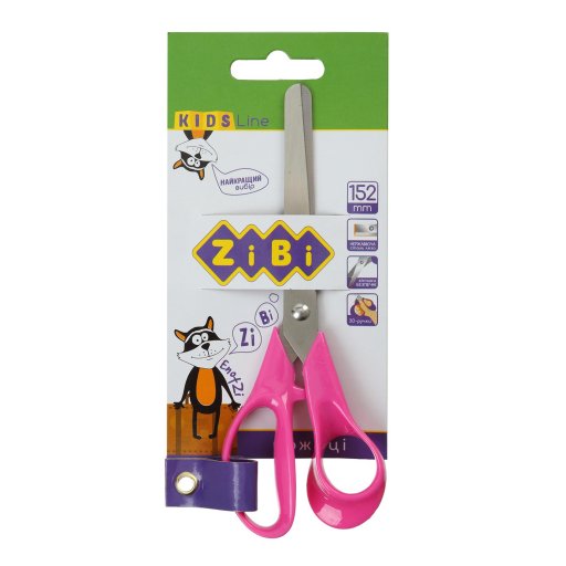 Ножиці дитячі 152 мм з пластиковими 3D-ручками, рожеві