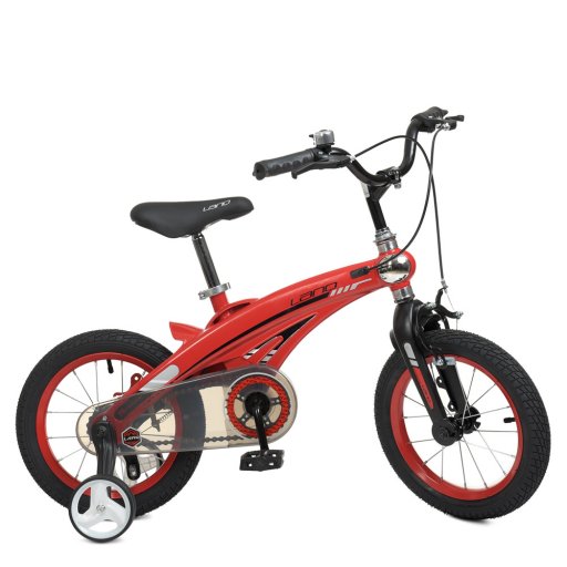 Велосипед дитячий 12д. WLN1239D-T-3 (1шт) Projective,SKD85,магнієва рама,кошик,дод.кол.,червоний