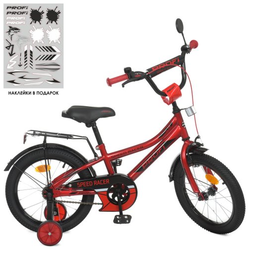 Велосипед дитячий PROF1 12д. Y12311 (1шт) Speed racer,SKD45,ліхтар,дзвінок,дзеркало,дод.кол.,червоний